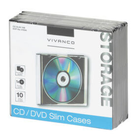 Vivanco Enveloppes en Papier pour CD/DVD Lot de 50 - Black